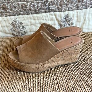 Tan Wedge Sandals